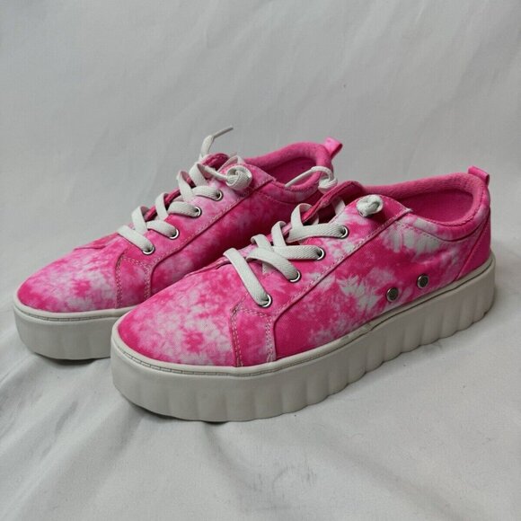 Roxy Sheilahh Women's Sneaker Pink Canvas Tie Dye Platform Sole Size 9 - Picture 6 of 9
